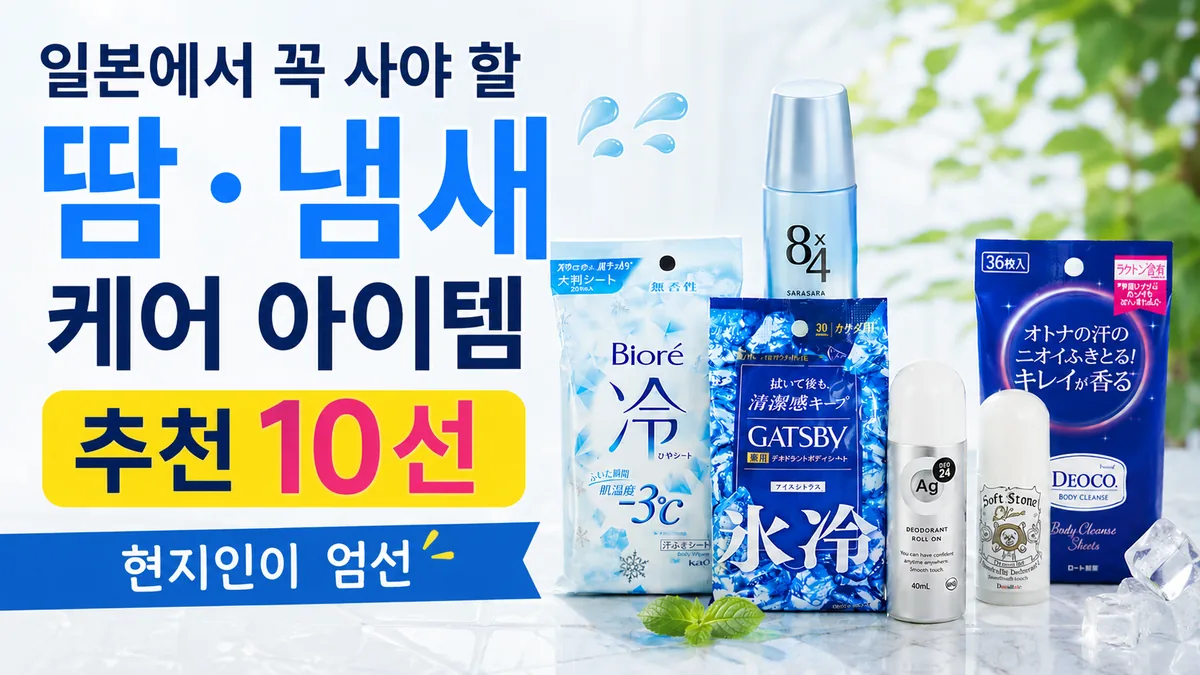 일본에서 꼭 사야 할 데오드란트·땀 냄새 케어 추천 10선 | 현지인이 엄선